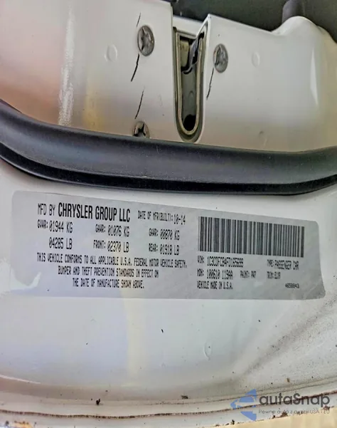 2015 Dodge Dart Limited z USA, uszkodzony, nr VIN 1C3CDFCB4FD165699